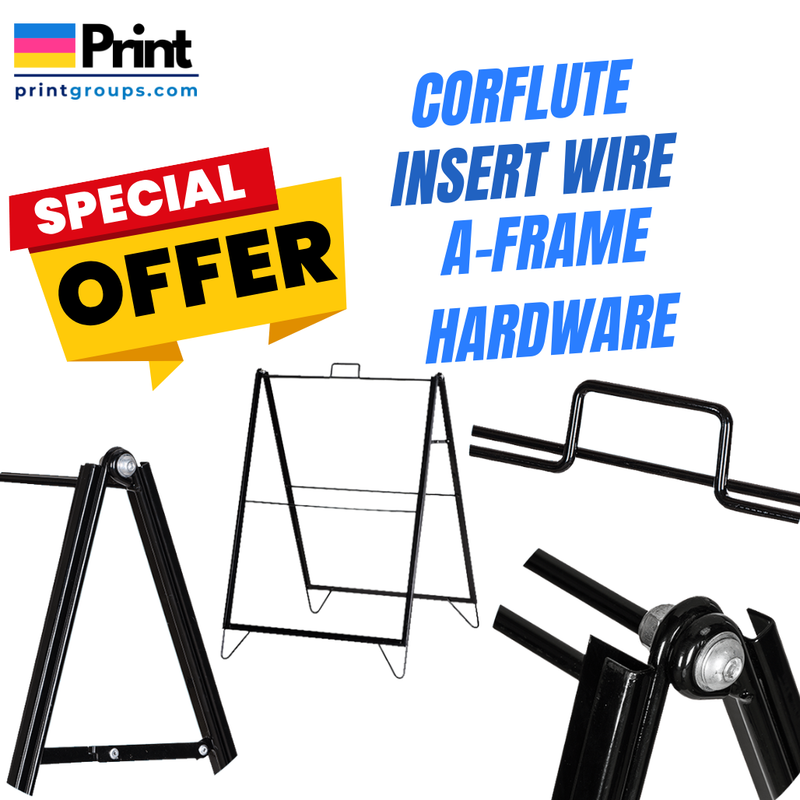 Corflute Insert Wire A-Frame Sign Set Hardware