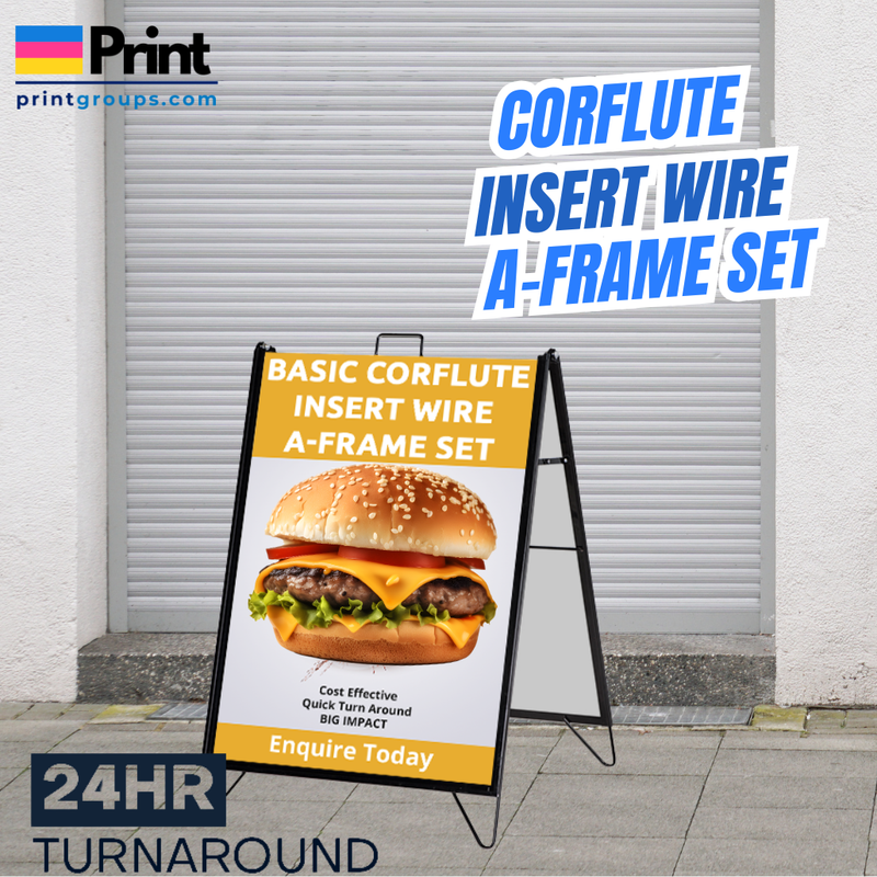 Corflute Insert Wire A-Frame Sign Set