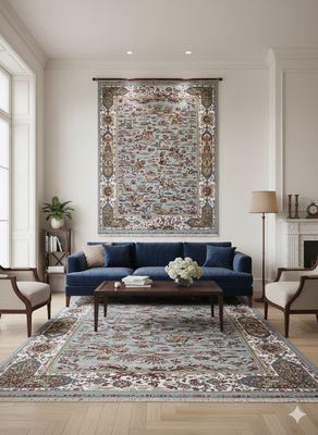 TAPIS EN SOIE & LAINE