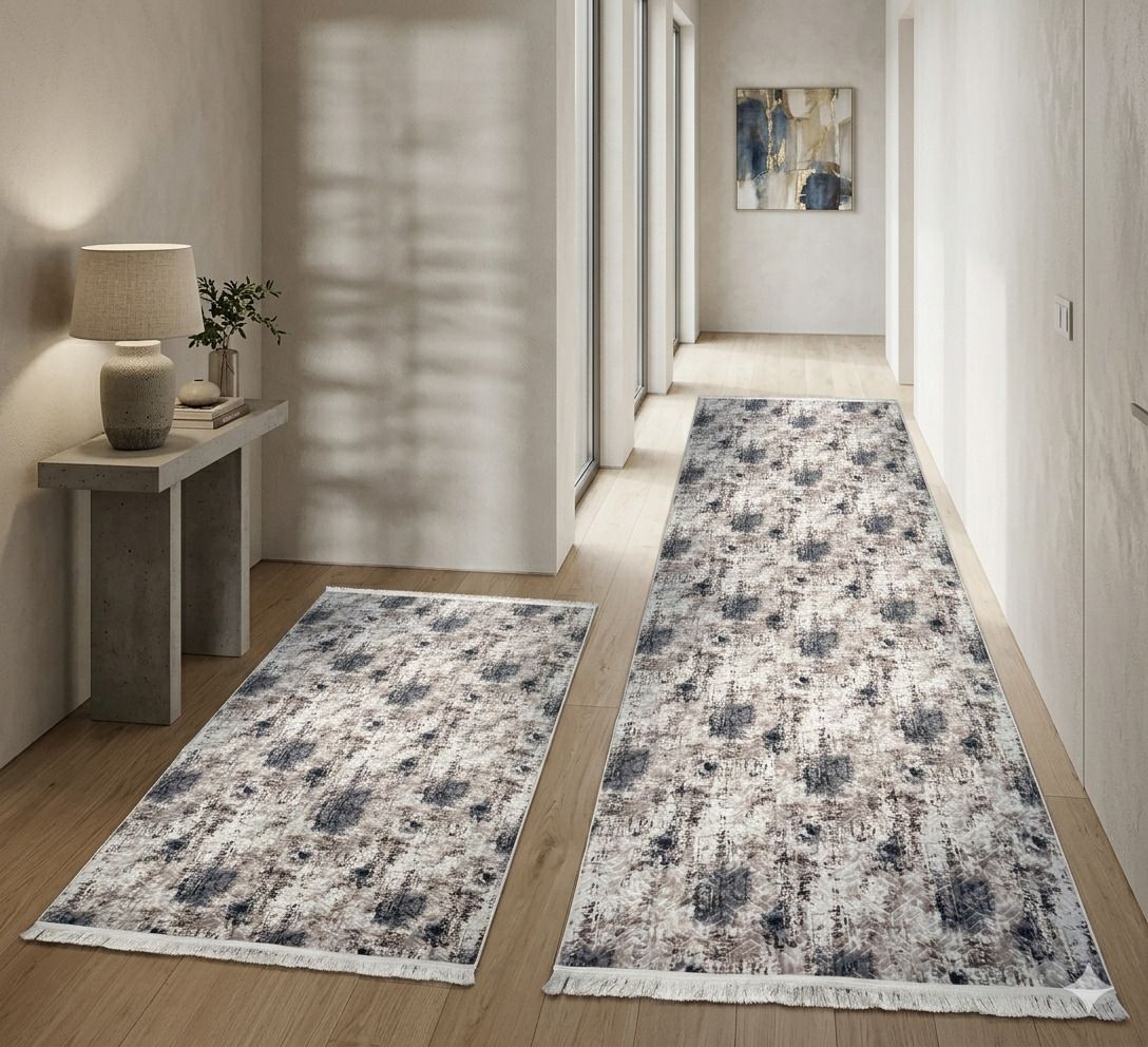 Marbre Bleu, Marron & Beige, Choisirez vos dimension: 80x140