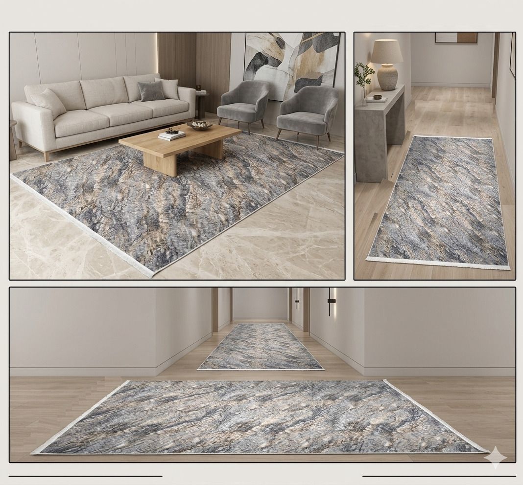 Marbre Gris,Marron&Beige, Choisirez vos dimension: 80x140