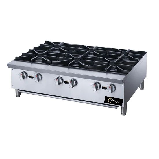 Gas dessert cooker with 6 burners - FG-DCHPA36
