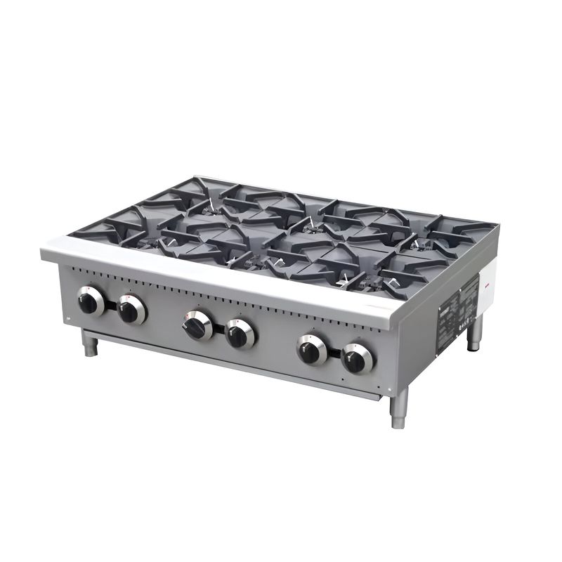 Gas dessert cooker with 6 burners - FG-HP-36-M