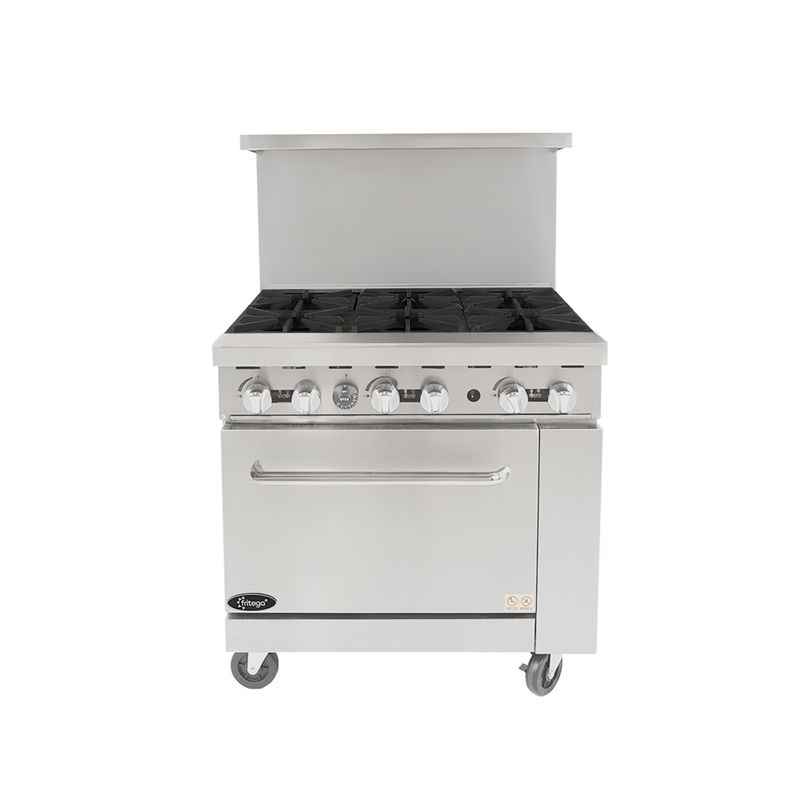Cocina a gas  6 quemadores con horno - FG-ATO-6B