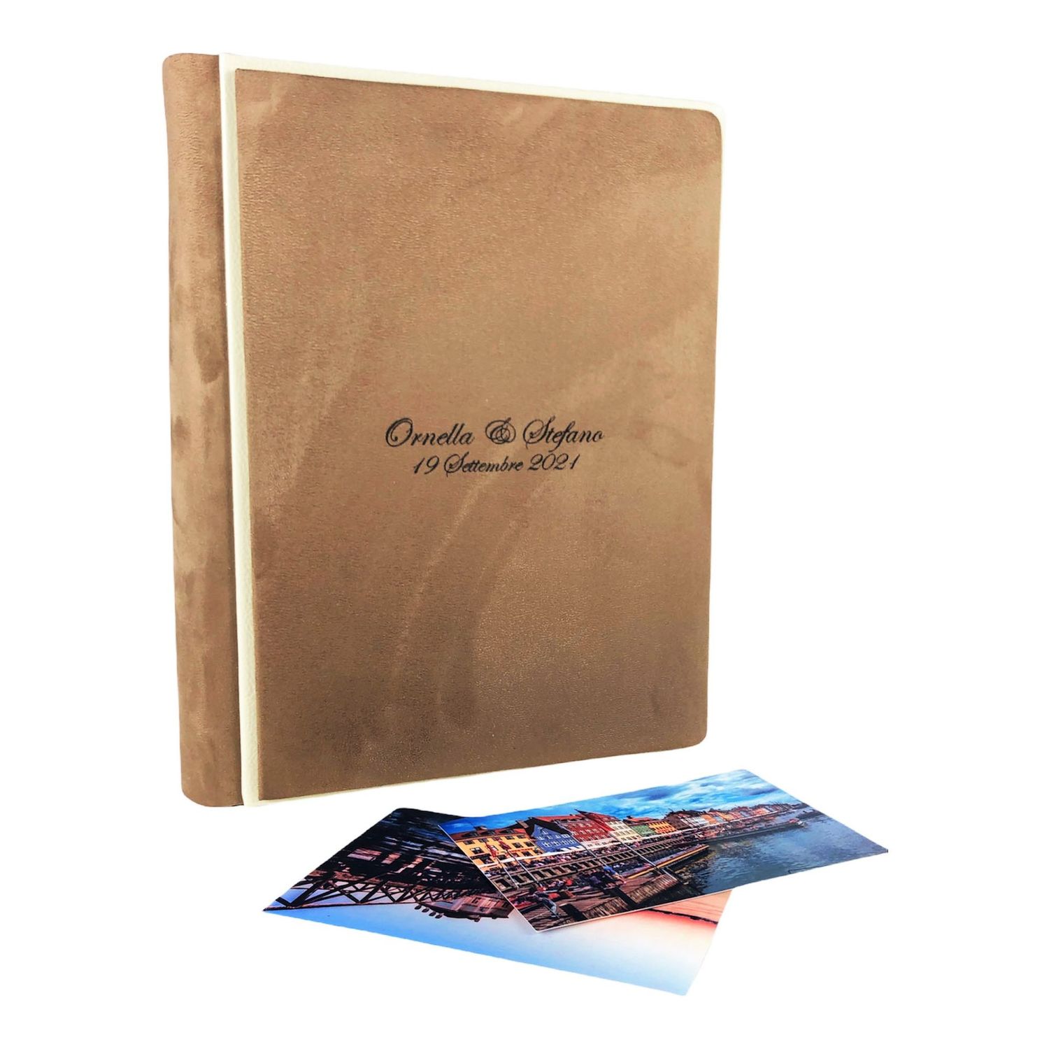 Album Fotografico - VENERE - Tessuto Alcantara con Profilo a contrasto (Personalizzabile)