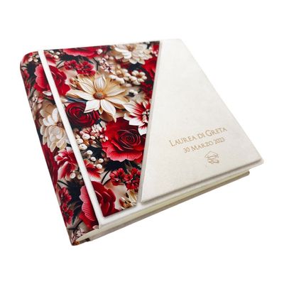 Album Foto - DIAGO FLOWERS - Tessuto stampato 3D e Alcantara (Personalizzabile)