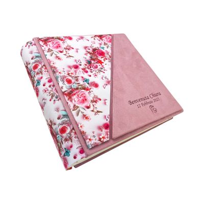 Album Fotografico - DIAGO FLOWERS - Tessuto stampato 3D e Alcantara (Personalizzabile)