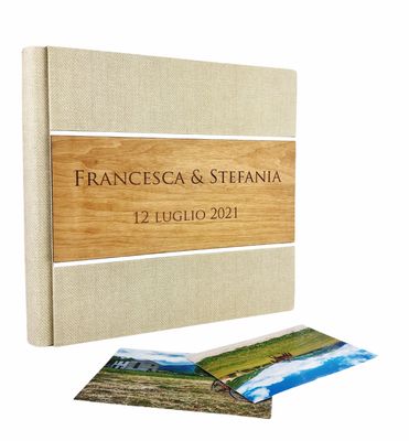 Album Fotografico - HELENA - Ecopelle - Legno - Plex - (Personalizzabile)