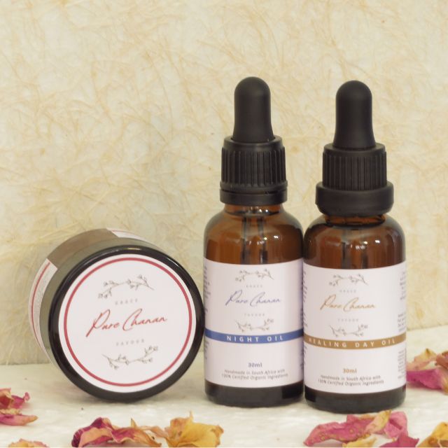Pure Chanan Full Set – Healing Day Oil, Night Oil &amp; Healing Scrub (Combo Pack)