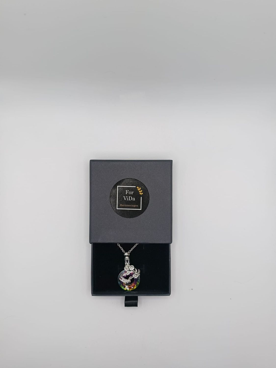 Asketting met kolibrie groen/paars