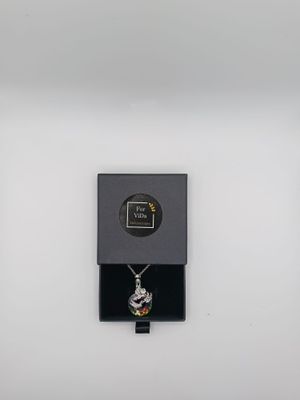 Asketting met kolibrie groen/paars