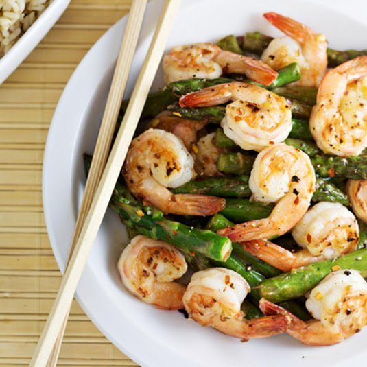 6oz Grilled and Peeled Shrimp with Veggies