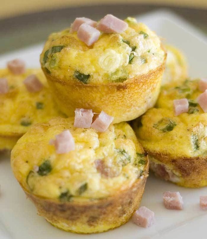 Egg Cupcakes with low fat cheese