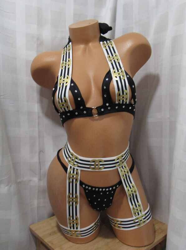 BLACK  3PCS CHAPS DESIGN