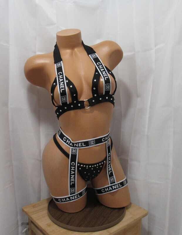 2PCS BLACK  CHAPS   DESIGN