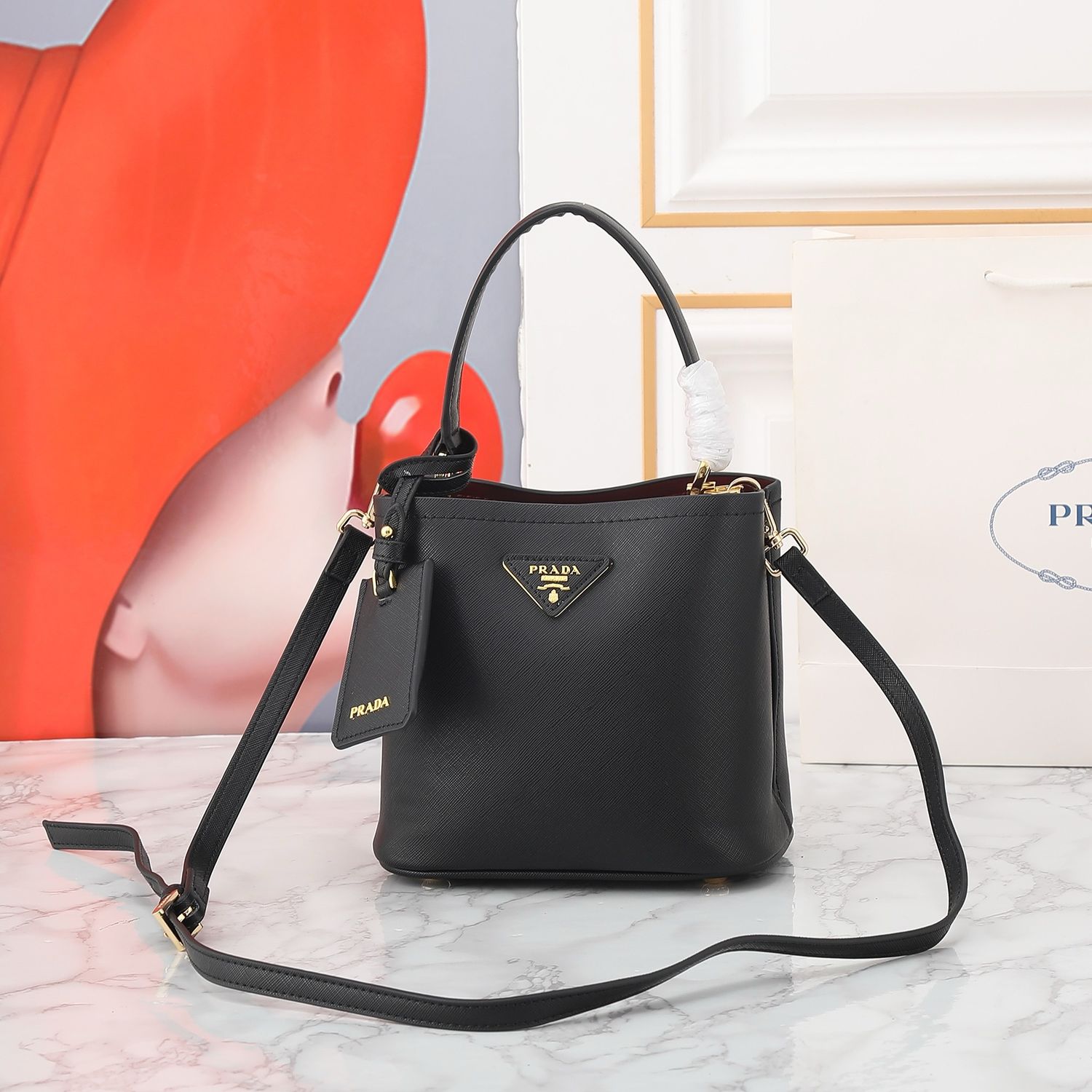 Prada double bucket women bag PTDC03