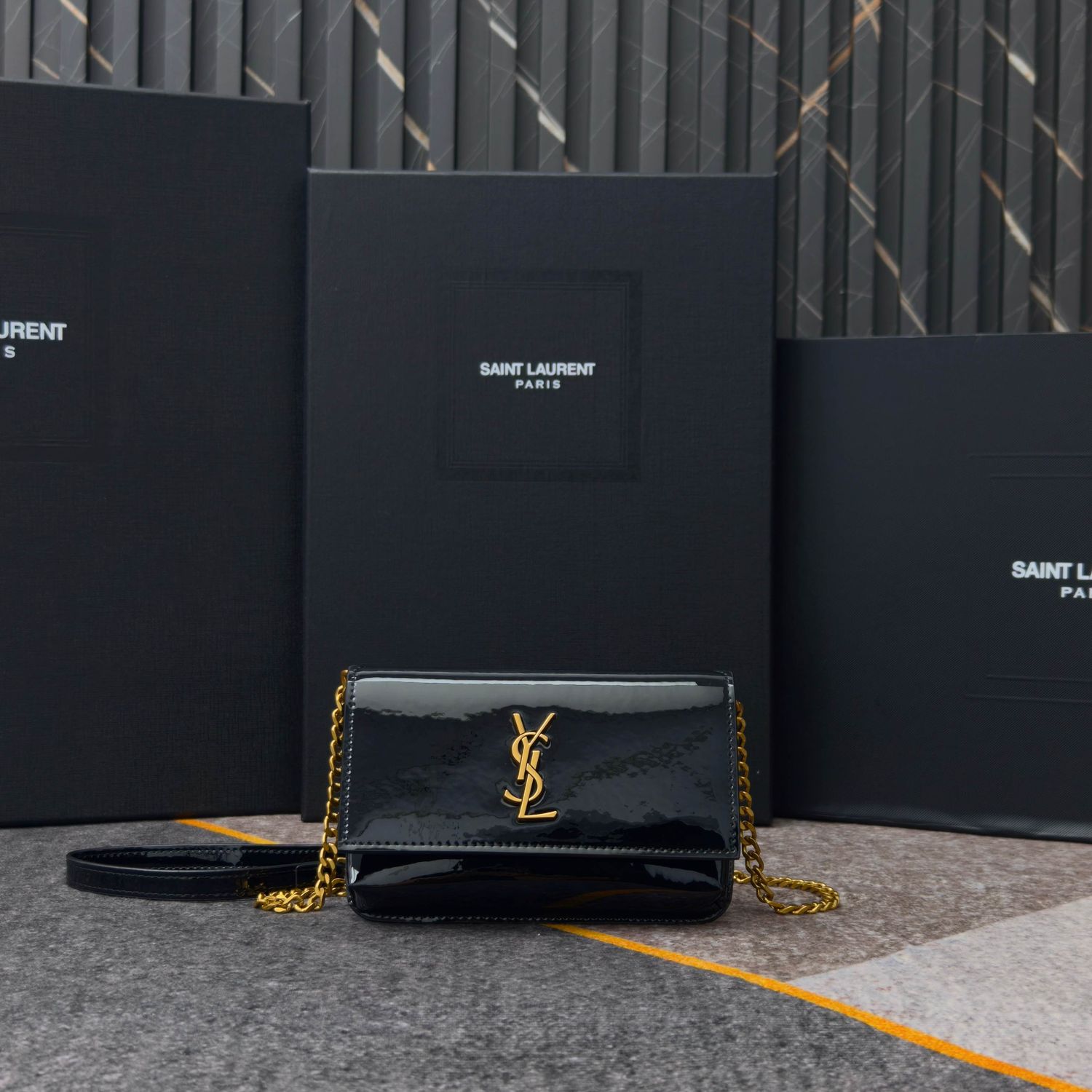 Yves Saint Laurent monogram phone holder women bag RETE02