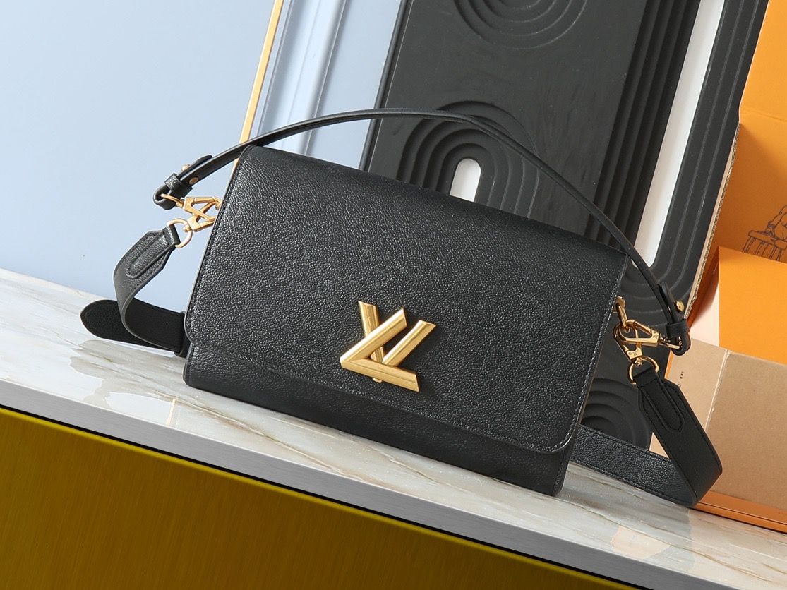 Louis Vuitton crossbody bag – ODSG98 Soft Twist Leather Flap Bag with Adjustable Strap