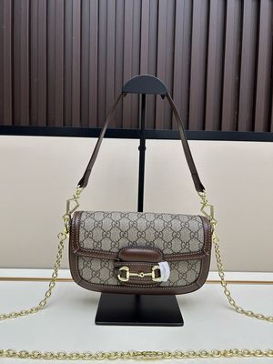Gucci bag — GHRG18 GG Supreme Mini Shoulder Bag with Chain Accent