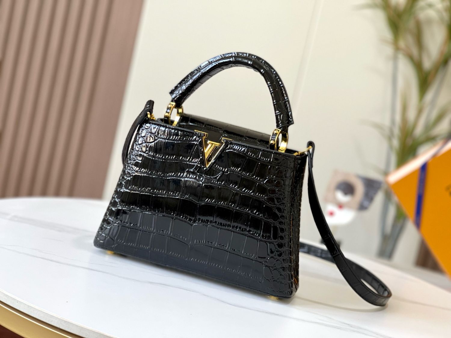 Louis Vuitton crossbody bag — ODSG102 Capucines PM Crocodile Leather