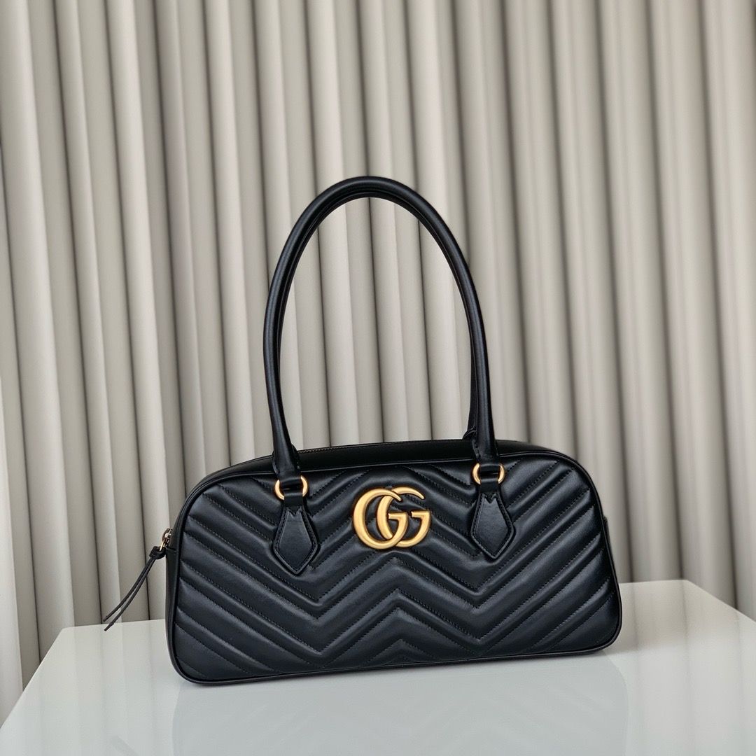 Gucci bag — GHRG21 GG Marmont Medium Chevron Leather Top Handle Bag