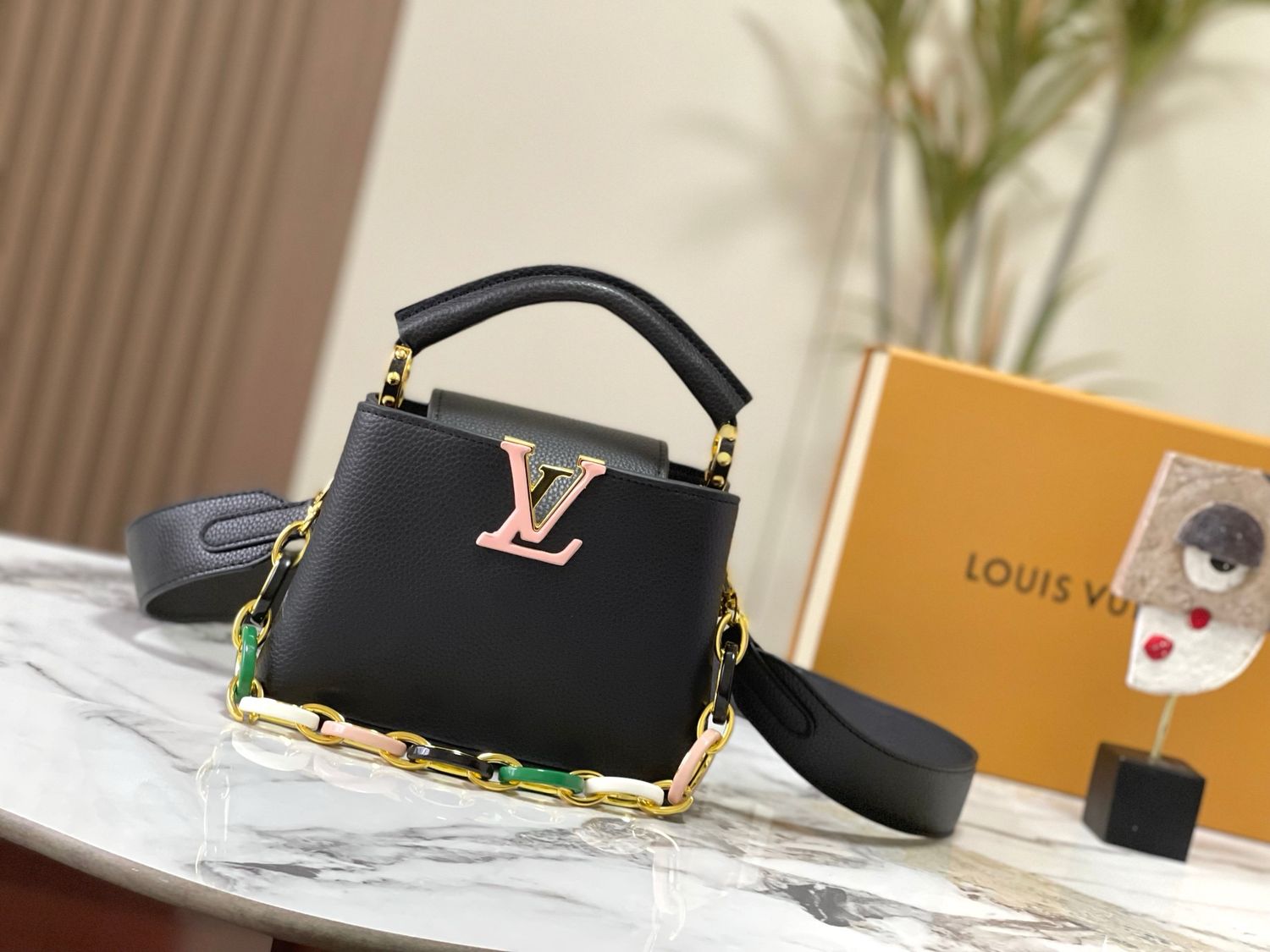 Louis Vuitton crossbody bag — ODSH02 Capucines Mini Leather Bag