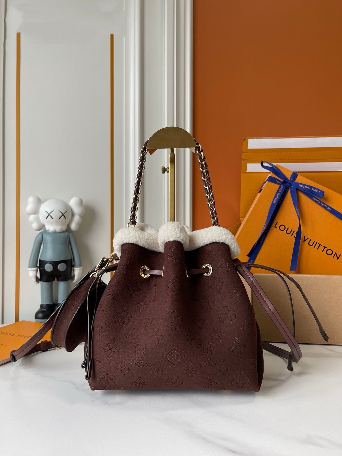 Louis Vuitton Bag — ODSH28 Carryall BB Nubuck Leather Monogram Bag