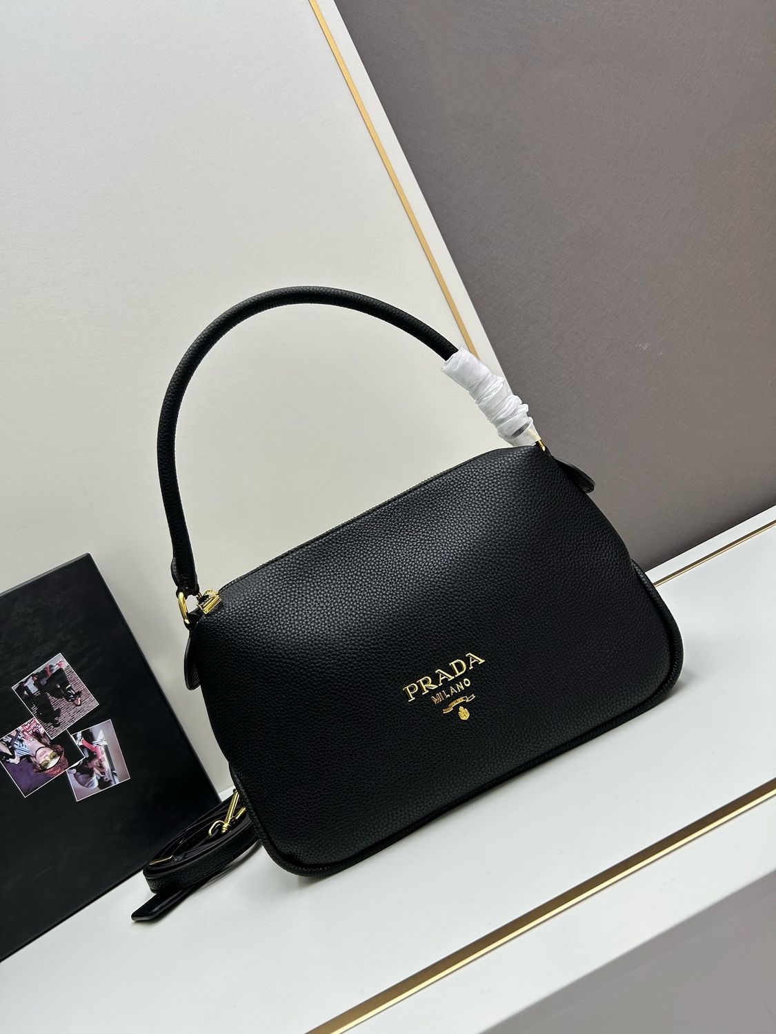 Prada vitello daino handle bag PTEA05