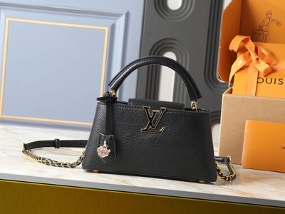 Louis Vuitton capucines east west bb women crossbody bag handbag ODTE05