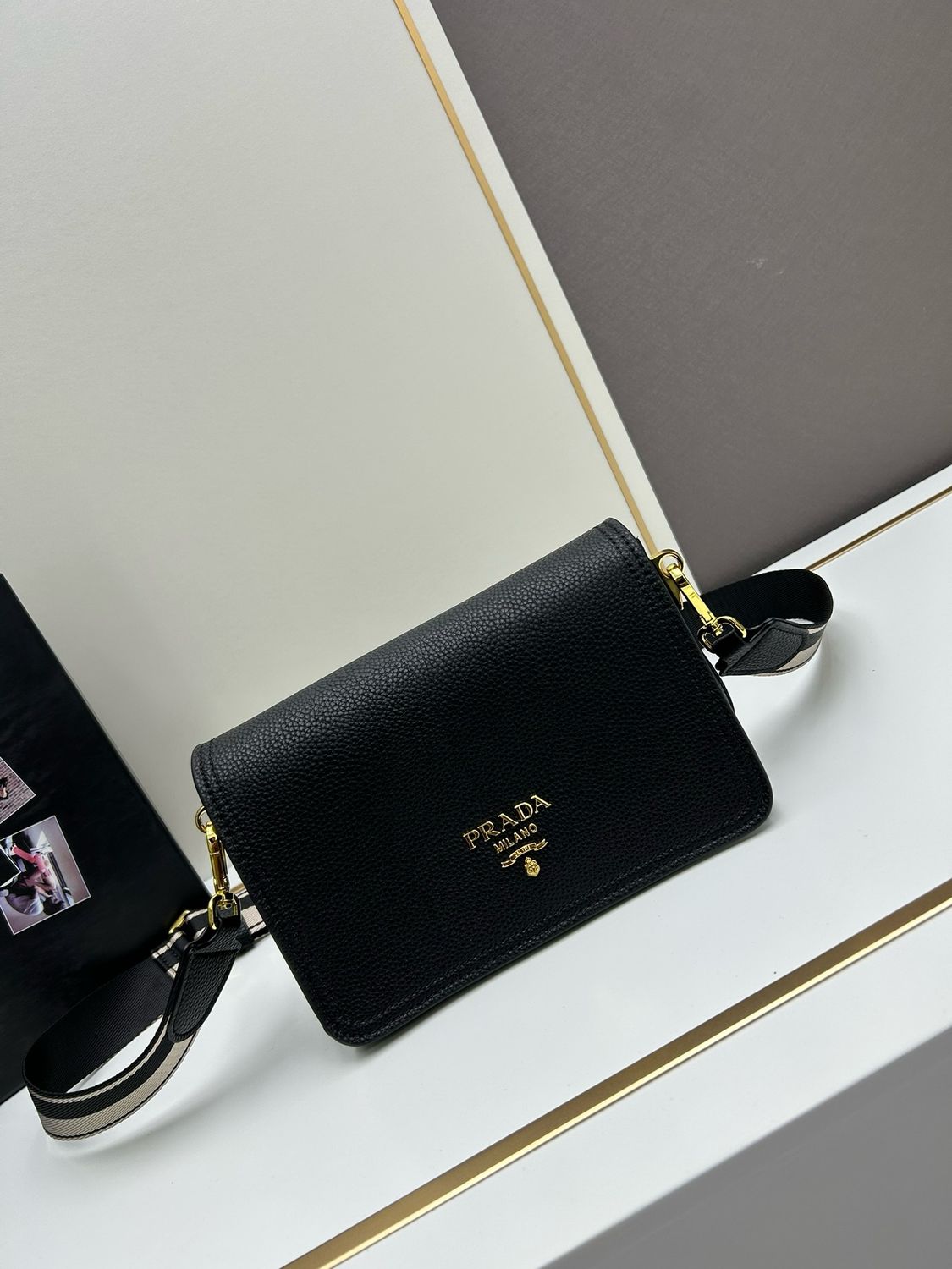 Prada vitello phenix flap women bag PTRE14