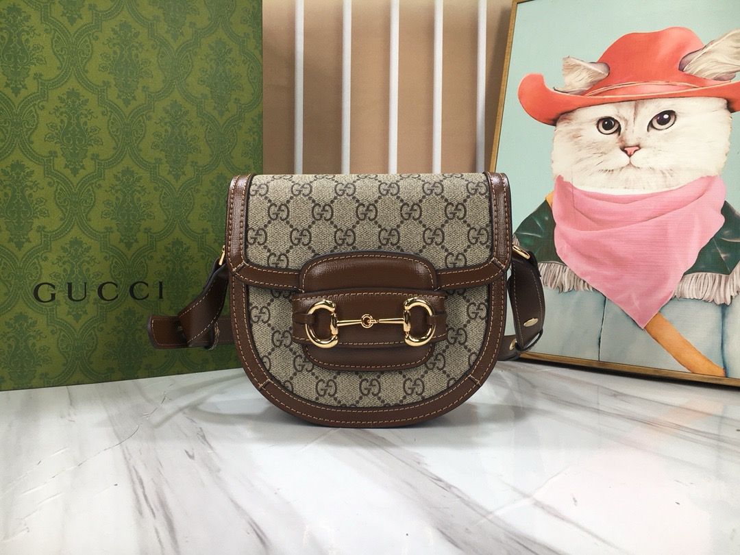 Gucci horsebit 1955 mini rounded women shoulder bag GHCE21