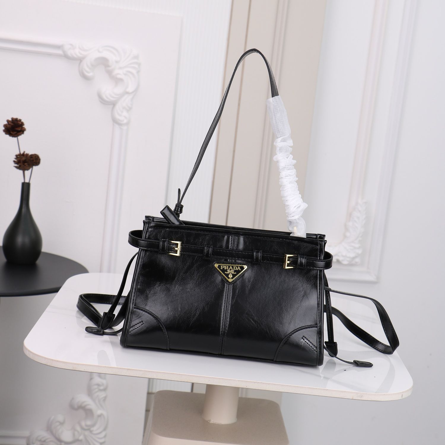 Prada bonnie leather women shoulder bag PTRF01