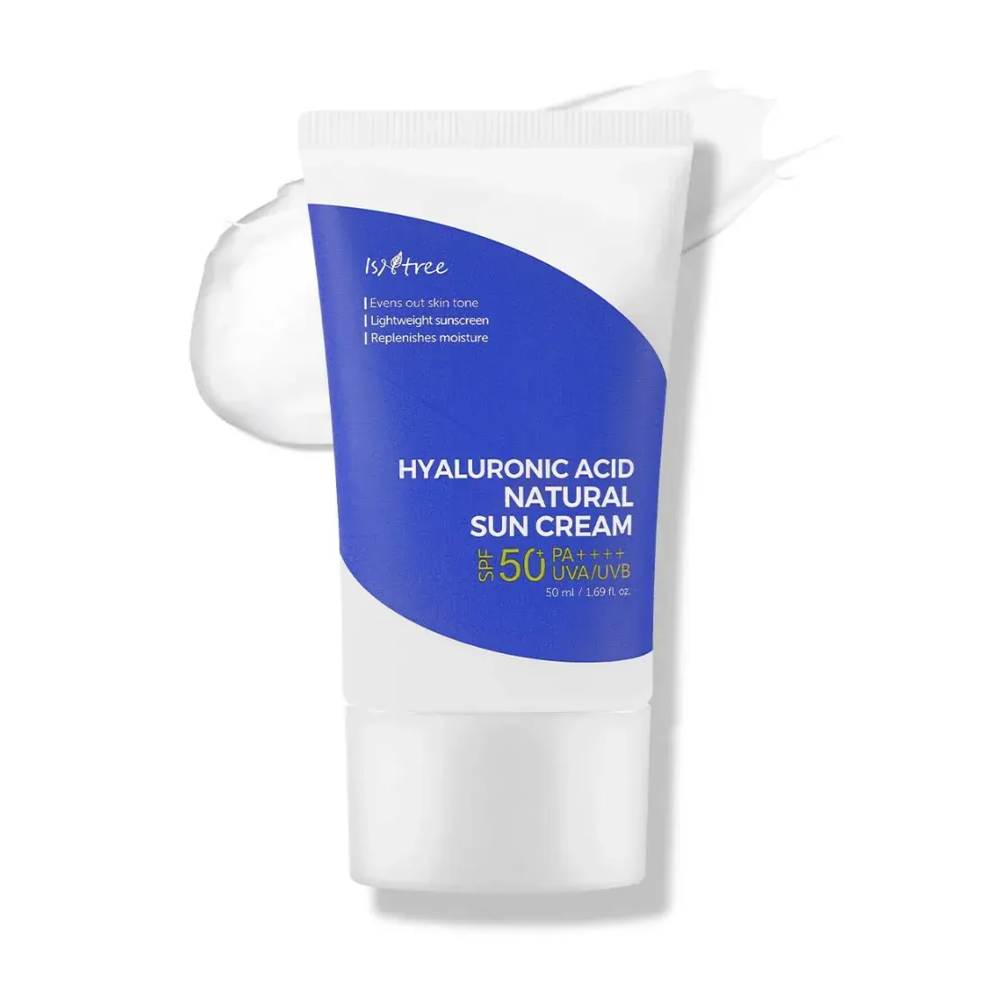 ISNTREE Hyaluronic Acid Natural Sun Cream kremas su apsauga nuo saulės SPF 50+