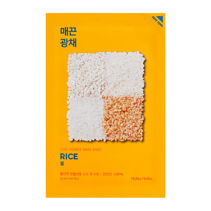 Lakštinė veido kaukė su ryžių ekstraktu Holika Holika Pure Essence Mask Sheet
