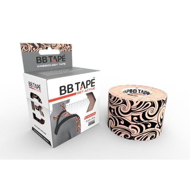 BBTAPE Standard Pattern Tattoo Beige Kineziologijos juosta (teipas)