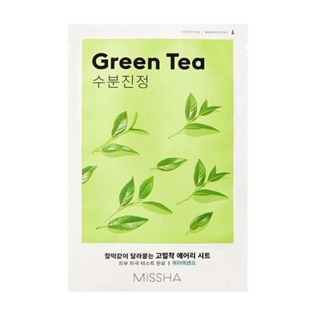 Raminamoji lakštinė veido kaukė MISSHA Airy Fit Sheet Mask (Green Tea)