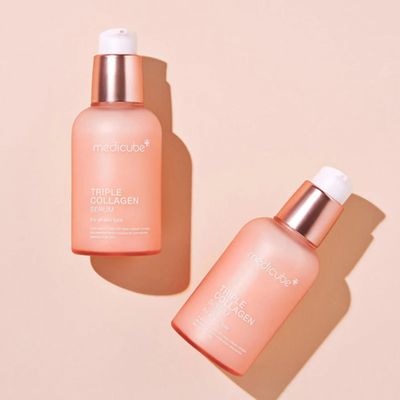 MEDICUBE Triple Collagen Serum - Veido serumas su trigubu kolageno kompleksu, kuris intensyviai drėkina, stiprina ir atkuria odą.