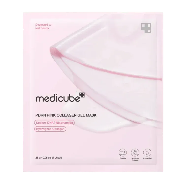 MEDICUBE PDRN Pink Collagen Gel Mask stangrinamoji kaukė MEDICUBE PDRN Pink Collagen Gel Mask stangrinamoji kaukė - Intensyviai drėkinanti ir regeneruojanti veido kaukė yra puikus pasirinkimas tiems, kurie nori atgaivinti savo odą.