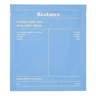 Biodance hydra cera-nol mask - tai produktas, kurio sudėtyje yra ceranolio, puikiai drėkinančio ir greitai raminančio poveikio. 