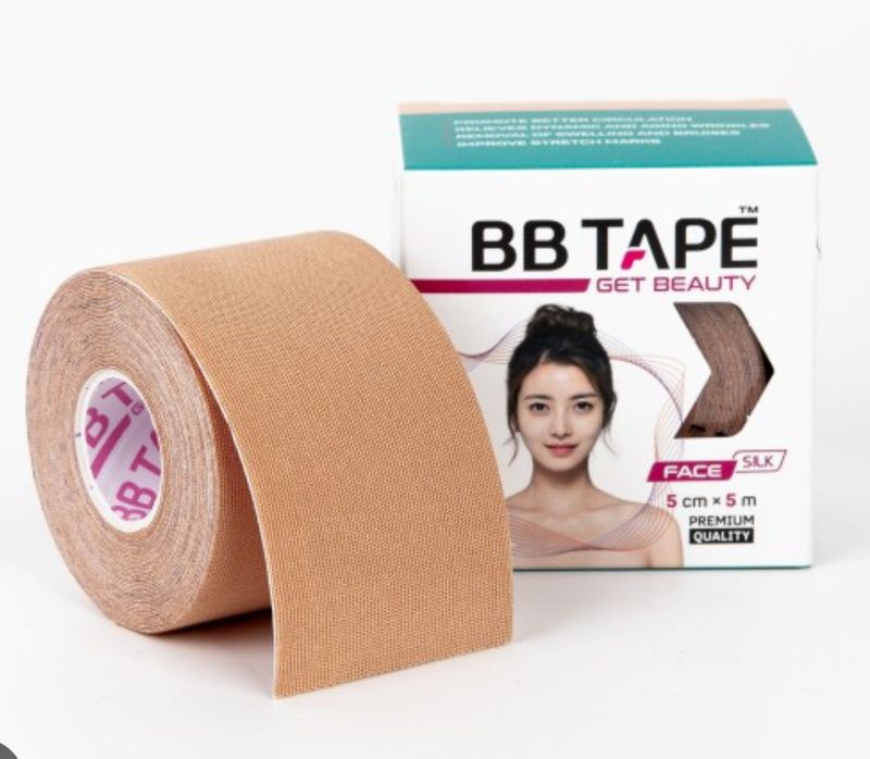 BBTAPE Face Silk Tape BEIGE – šilkinis kineziologinis veido teipas