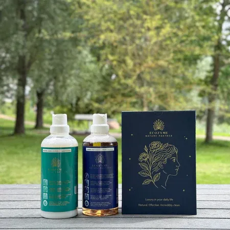 Ecozyme skalbiklis + minkštiklis