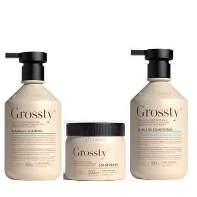 Grossty Batana Oil šampūnas ,kondicionierius  ir kaukė su batanos aliejumi 500 ml x 2, 100ml