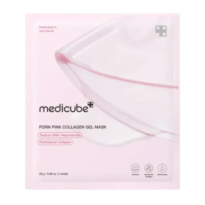 MEDICUBE PDRN Pink Collagen Gel Mask stangrinamoji kaukė - Intensyviai drėkinanti ir regeneruojanti veido kaukė yra puikus pasirinkimas tiems, kurie nori atgaivinti savo odą.