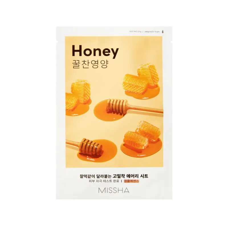 MISSHA Airy Fit Sheet Mask (Honey) lakštinė veido kaukė su medaus ekstraktu