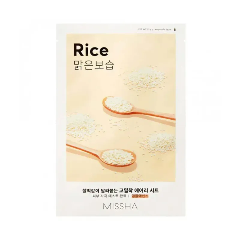 Lakštinė veido kaukė su ryžių ekstraktu MISSHA Airy Fit Sheet Mask (Rice)