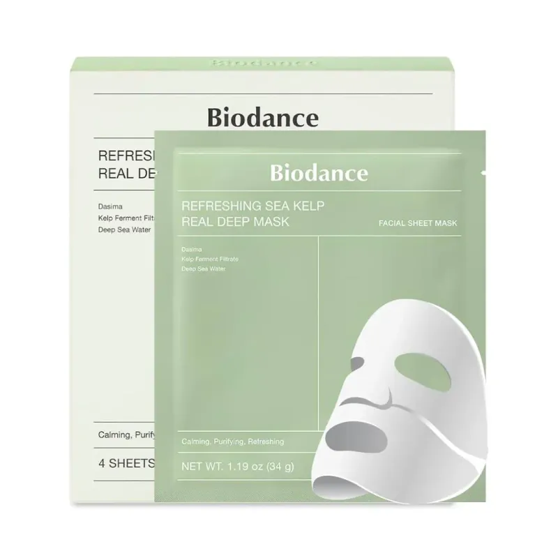 Biodance - Bio-Collagen Real Deep Mask – drėkinanti veido kaukė su jūros dumbliais