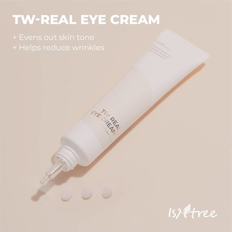 ISNTREE TW-Real Eye Cream jauninamasis paakių kremas su bifidobakterijomis