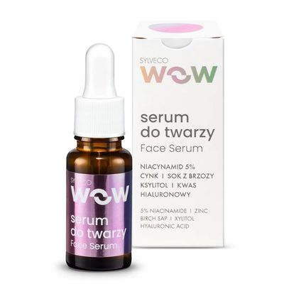 Veido serumas nuo spuogų paaugliams SYLVECO WOW su niacinamidu 30 ml