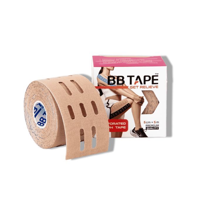 BBTAPE Lymph Tape Perforated 5 × 5 cm – perforuotas limfodrenažinis teipas