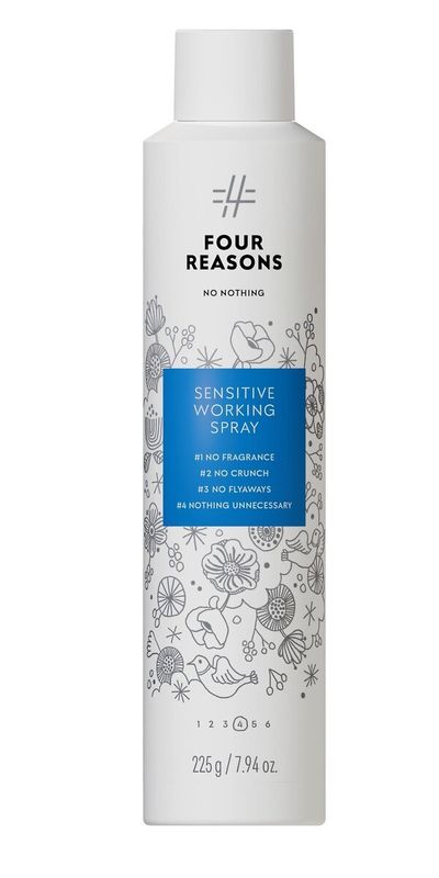 FOUR REASONS No Nothing Sensitive Working Spray bekvapis plaukų lakas 300 ml